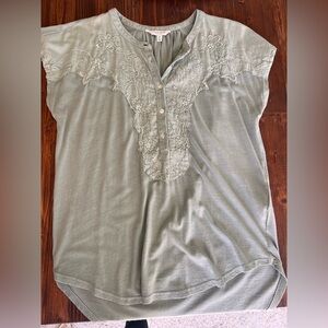 Lucky Brand Sage Embroidered Blouse